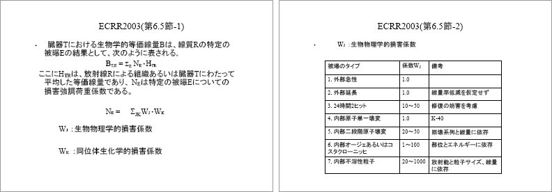 ECRR2003報告における新しい低線量被曝評価の考え方 p.25-26