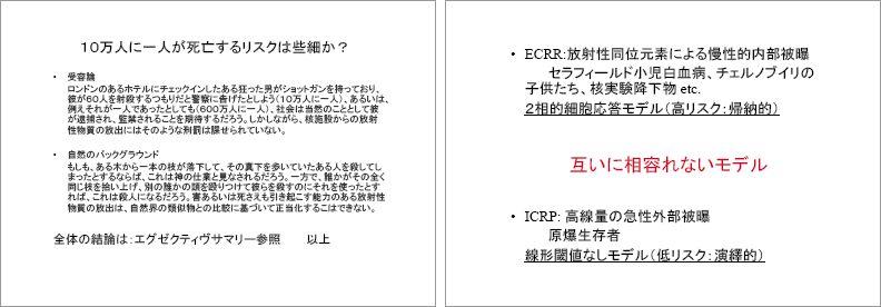 ECRR2003報告における新しい低線量被曝評価の考え方 p.39-40